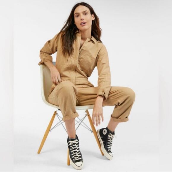 Outerknown Station Utility Jumpsuit in Sand NWT - Picture 3 of 11